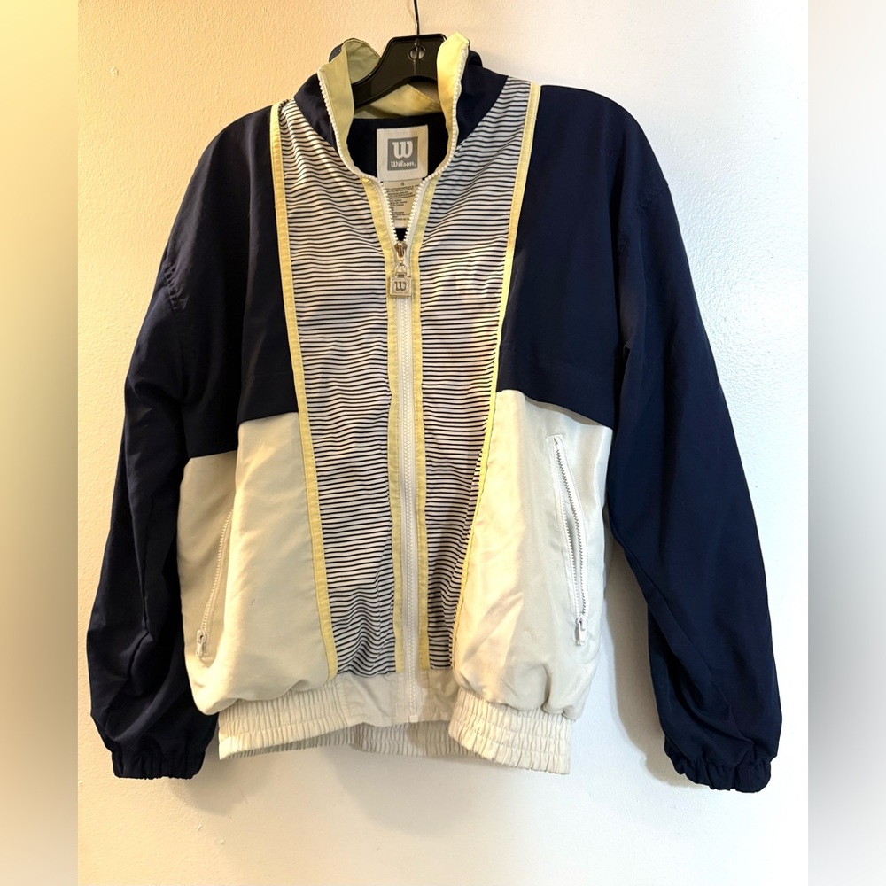 Wilson Blue and White Jacket Lightweight and Sporty
